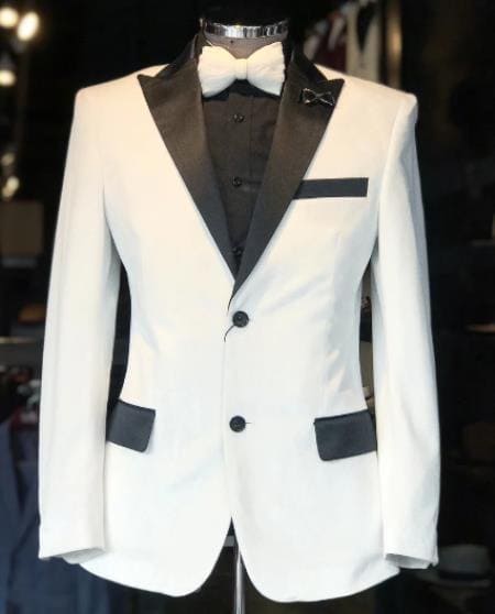 Velvet Tuxedo Dinner Jacket + White - AlbertoNardoniStore