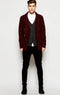 Mens Peacoat Peacoat For Men's Wool Burgundy ~ Wine Wool Coat ~ Car Coat ~ Men's Peacoat - AlbertoNardoniStore