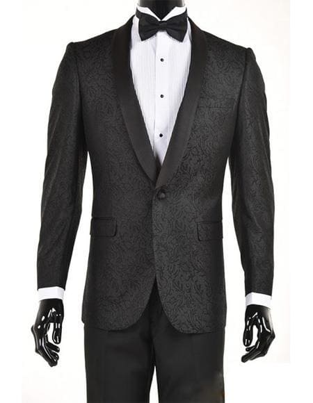 Men's Black Velvet Paisley Suit Jacket velour Men's blazer Jacket Sport Coat Dinner Jacket