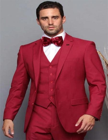 Red Slim Fit Suit - AlbertoNardoniStore