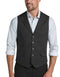 Five Button Flap Pocket Men's Charcoal Slim Fit Suit Separates Vest