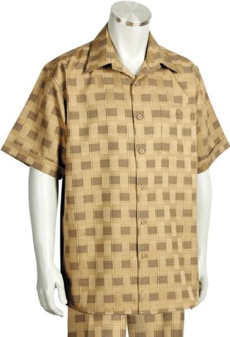 Mens Walking Camel Suit - Leisure Suits For Men