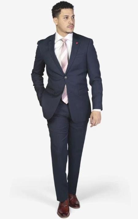 Royal Blue Slim Fit Suit - AlbertoNardoniStore