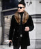 Fur Collars Men's Overcoat - Men's Peacoat And Cashmere Black - AlbertoNardoniStore