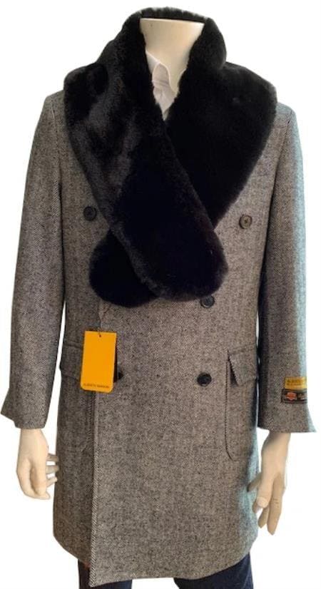 Double Breasted Three Quarter Overcoat And Cashmere Peacoat - Topcoat By Alberto Nardoni - AlbertoNardoniStore