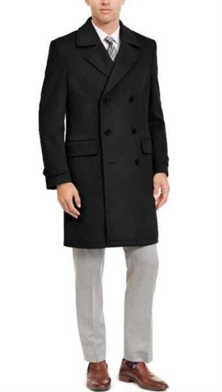 Double Breasted Three Quarter Overcoat And Cashmere Peacoat - Topcoat By Alberto Nardoni - AlbertoNardoniStore