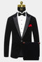Men One Button Black Velvet Tuxedo Suit â€“ 2 Piece