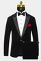 Men One Button Black Velvet Tuxedo Suit – 2 Piece