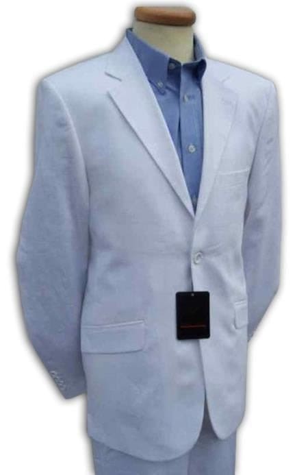 Mens Big and Tall linen Suit -White Suit