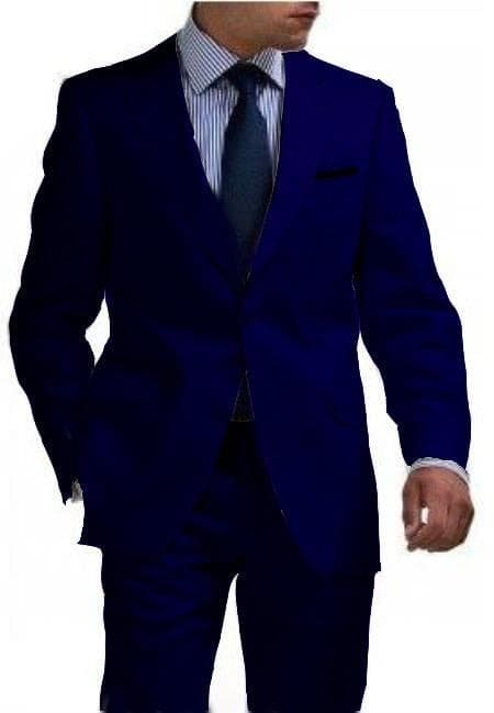 Mens Big and Tall linen Suit -Navy Suit