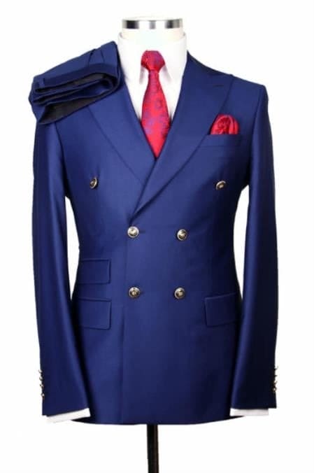 Mens Double Breasted Blazer - Blue Double Breasted Sport Coat