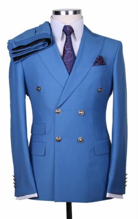 Royal Blue Slim Fit Suit - AlbertoNardoniStore