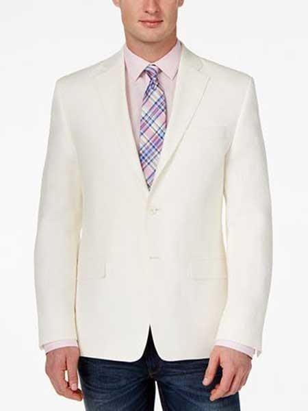 Mens Big and Tall Linen Blazer White mens linen Sportcoat - Linen Jacket - AlbertoNardoniStore