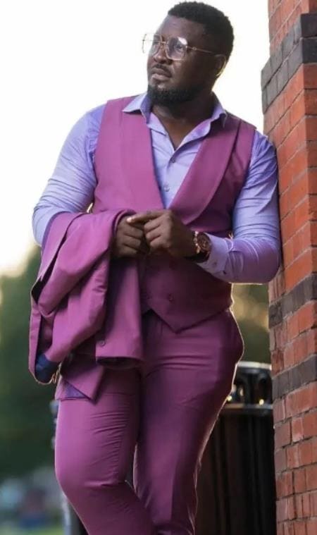 Mens Lavender Suit - Two Front Pocket - Lilac Suit