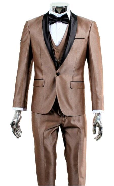 Dark Brown Tuxedo - Brown Wedding Suit - AlbertoNardoniStore