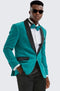 Mens Turquoise Blazer - Turquoise Suit Jacket