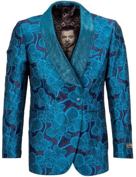 Mens Turquoise Blazer - Turquoise Suit Jacket