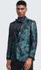 Mens Turquoise Blazer - Turquoise Suit Jacket