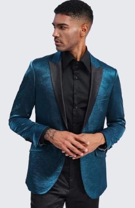 Mens Turquoise Blazer - Turquoise Suit Jacket