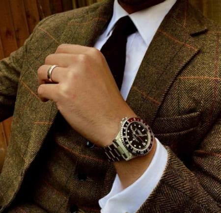 1930s Fashion Tweed ~ Herringbone Pattern  - 1930 Suit -  1930s Tuxedo - Brown Suit