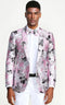 Mens Paisley Shawl Prom Tuxedo Dinner Jacket in Pink