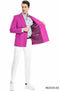 Mens Big and Tall Linen Blazer Magenta mens linen Sportcoat - Linen Jacket - AlbertoNardoniStore