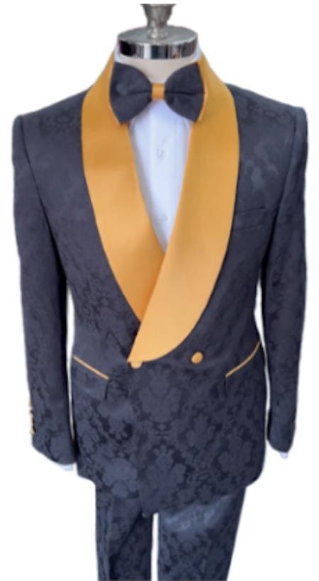 Gold and Black Suit - Black and Gold Prom Suits Jacket