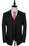 1930s Fashion Tweed ~ Herringbone Pattern  - Mens 1930 Suit -  1930s Tuxedo - Black Suit