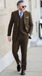 Mens Big and Tall linen Suit -Brown Suit