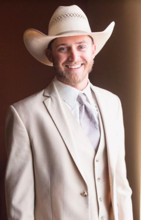 Mens Natural - Sand Cowboy Tuxedo - White Cowboy Suit