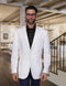 Mens Big and Tall Linen Blazer White mens linen Sportcoat - Linen Jacket - AlbertoNardoniStore