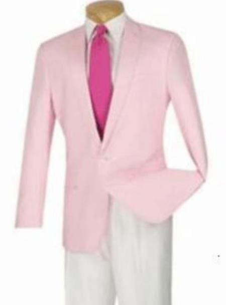 Mens Big and Tall Linen Blazer Pink mens linen Sportcoat - Linen Jacket - AlbertoNardoniStore