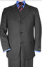 Classic Fit - Dark Grey Suit - Three Button Vested Suit - Athletic Fit