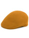 Men's gold-colored hat. Smooth, rounded shape with a soft, felt-like texture. No patterns or embellishments. Simple and elegant design.
