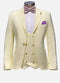 Mens Suits With Gold Buttons - Ivory