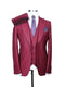 Big Lapel - Wide Lapel - Tom Ford Style Suit - Ticket Pocket - Burgundy