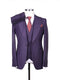 Big Lapel - Wide Lapel - Tom Ford Style Suit - Ticket Pocket - Purple
