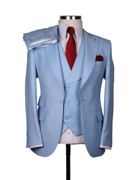 Big Lapel - Wide Lapel - Tom Ford Style Suit - Ticket Pocket - Blush