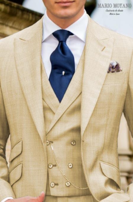 Call If Not Text Or Whatsup 3104300939 To Setup The Group - Call: 3104300939 Ivory Suit With Double Breasted Vest Grooms And Groomsmen Suit