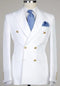 White Suit With Gold Buttons