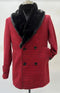 Mens Plaid Overcoat Checker Pattern - Houndstooth Topcoat - Red