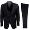 Mens Stacy Adams Suits - Designer Suit - 3 Piece Suit - Vested Suit - Flat Front Pant- Modern Fit Suits Black Suit