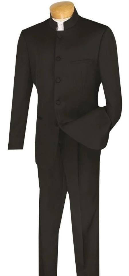Wedding Groom Suit - Prom 2026 Tuxedo Suit - No Collar Weddig Tuxedo - Black