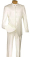 Wedding Groom Suit - Prom 2026 Tuxedo Suit - No Collar Weddig Tuxedo - Ivory
