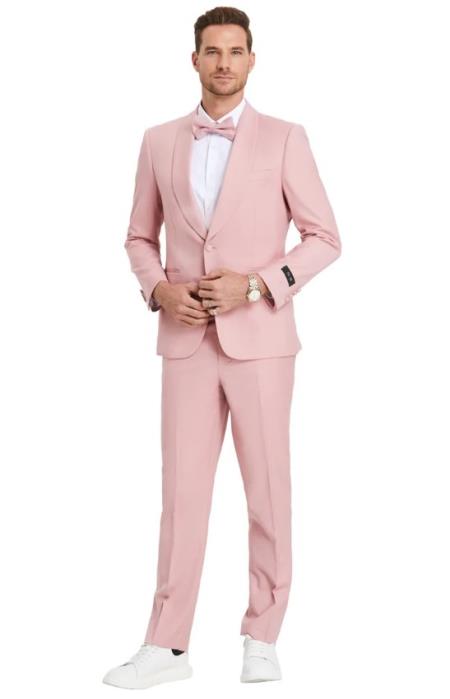 Prom 2026 Suit - Light Blush Prom Tuxedo - Summer Slim Fit Suits