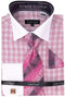 Mens Pink Check Dress Shirt