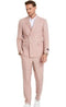 Double Breasted Suits - Slim Fit - Pink Stripe Suit - Slim Fit Cut