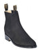 Deerskin Cowboy Boots - Black Deerskin Boots - Deer Boots - Deer Skin Boots