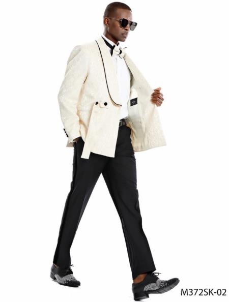 Paisley Sportcoat - Wedding Tuxedo Suit - Prom 2026 Champagne Blazer