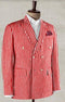 Double Breasted Blazer - Seersucker Blazer - Summer Blazer - Red